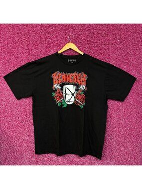 Ice Nine Kills Mask & Roses Grim Silence Mask Graphic Design T-Shirt XXXL